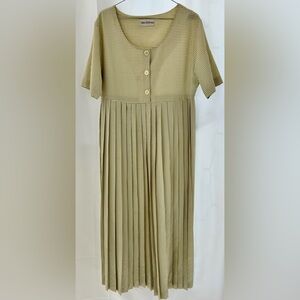 VINTAGE 90s Sarah Chapman gingham pleated modest DRESS